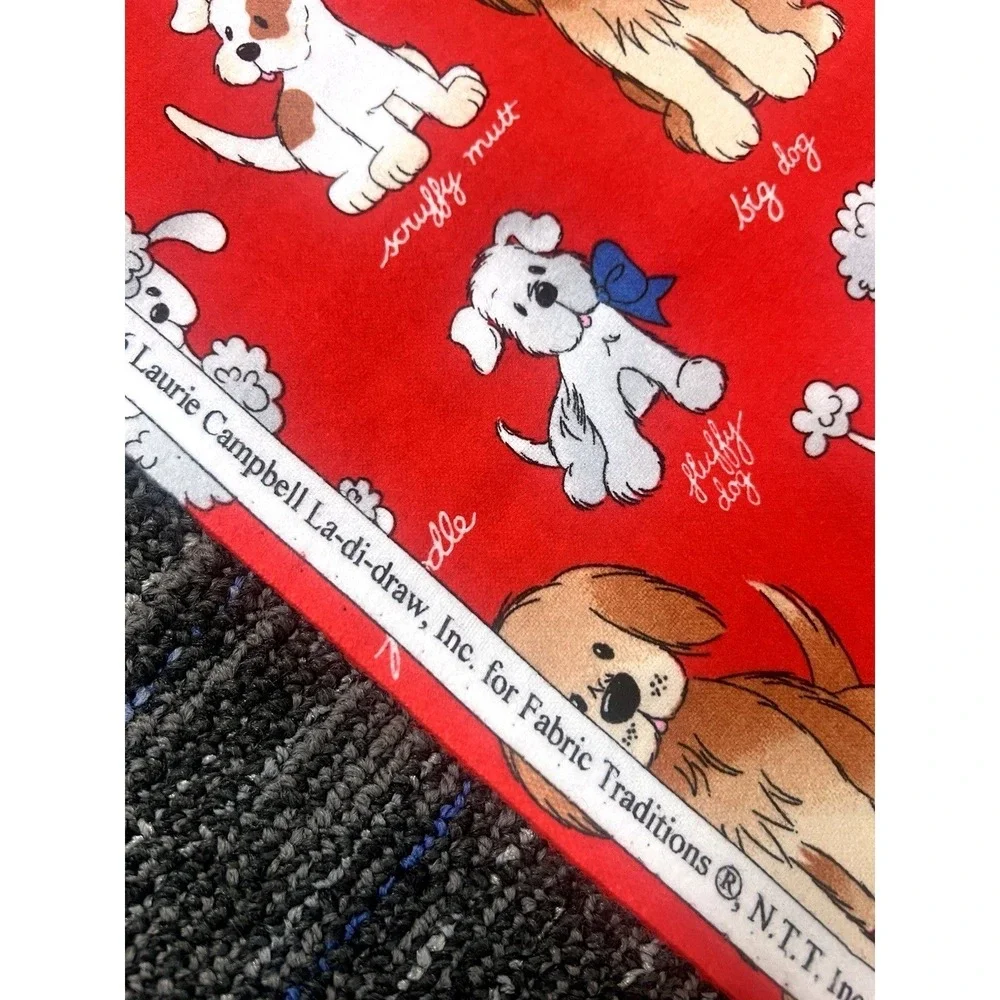 Vtg Patty Reed Big Dog RedFabric Pet Pink 43